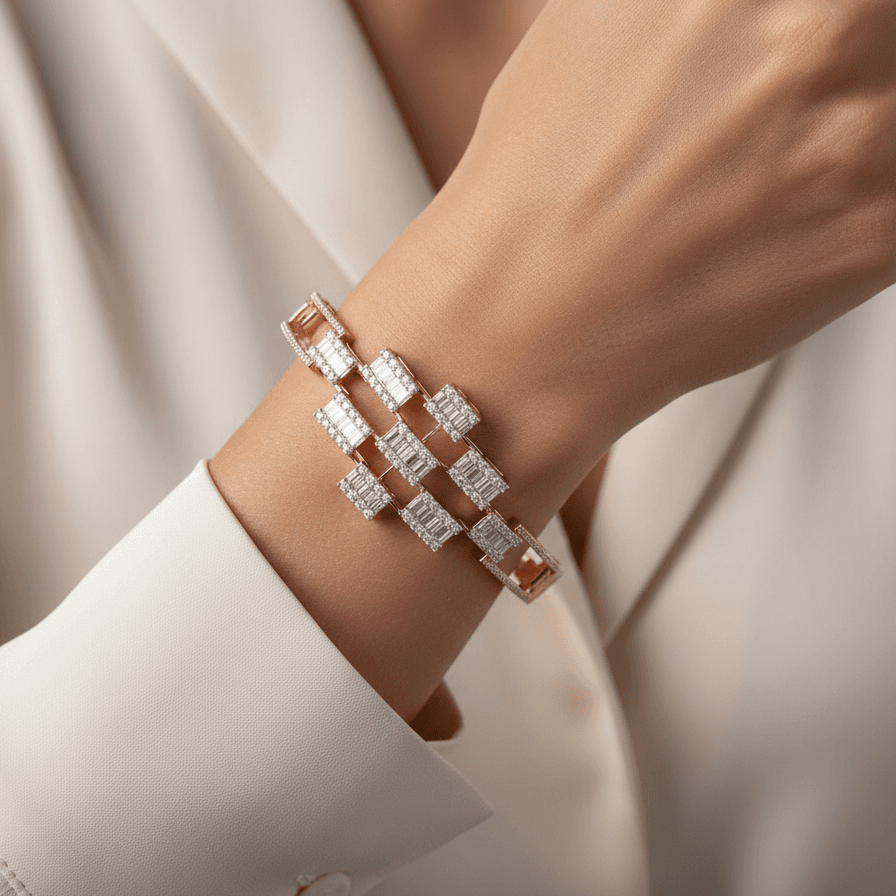 Gold D Bracelet