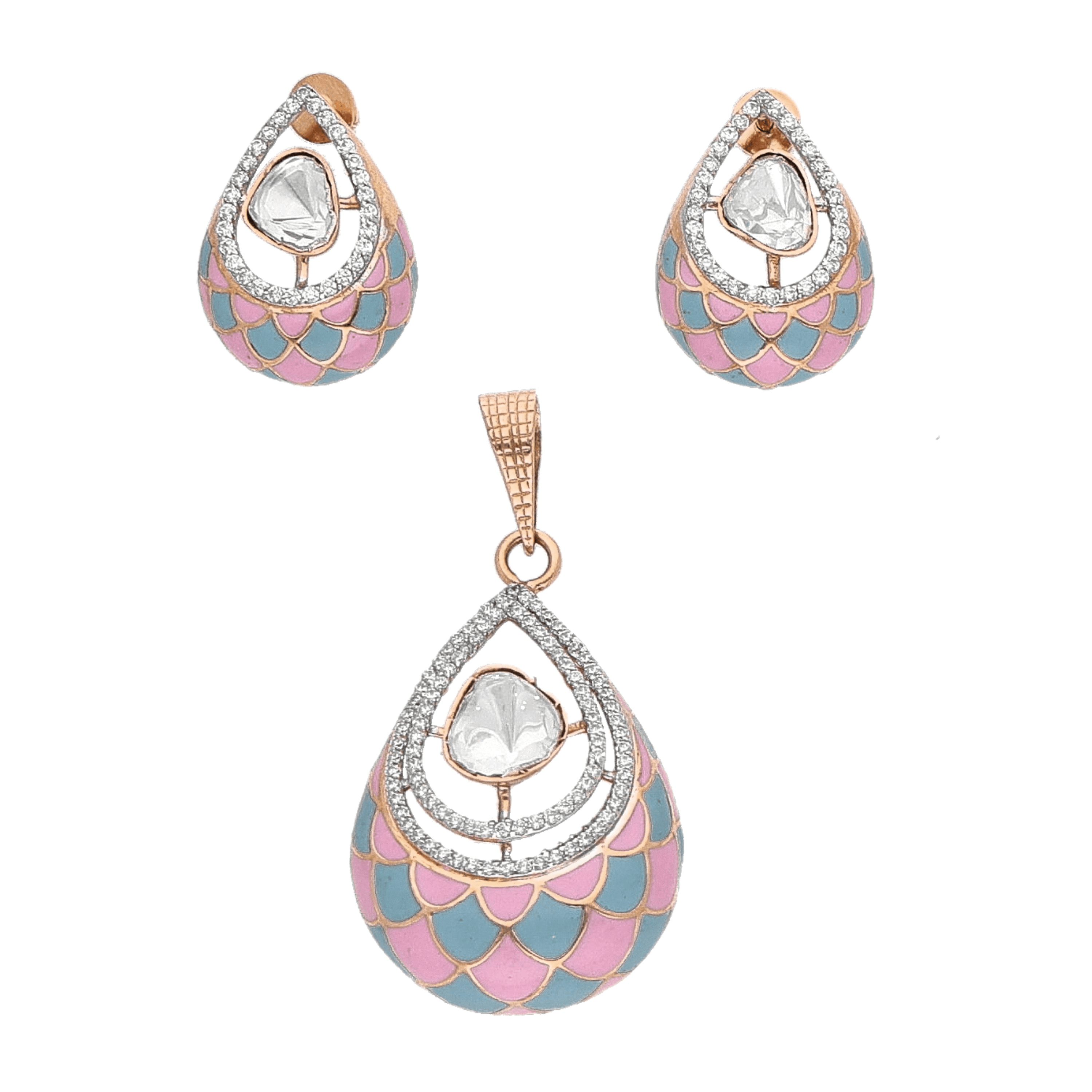 Rose Gold Pendant Set