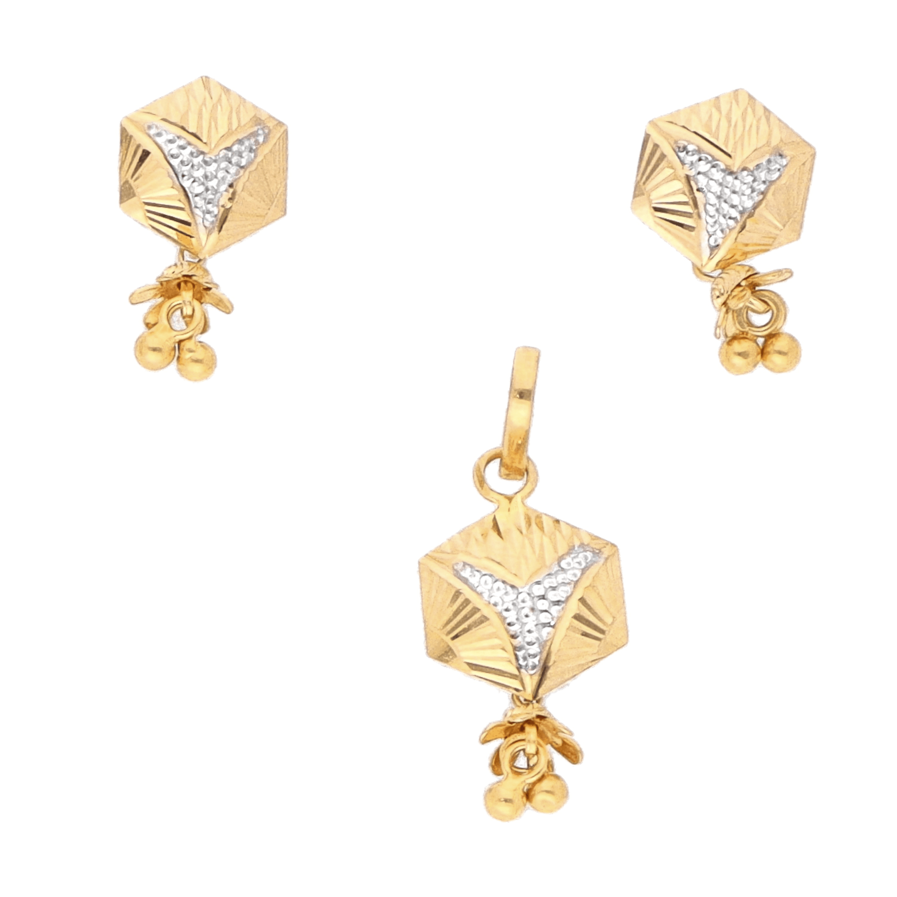 Rodium Pendant Set