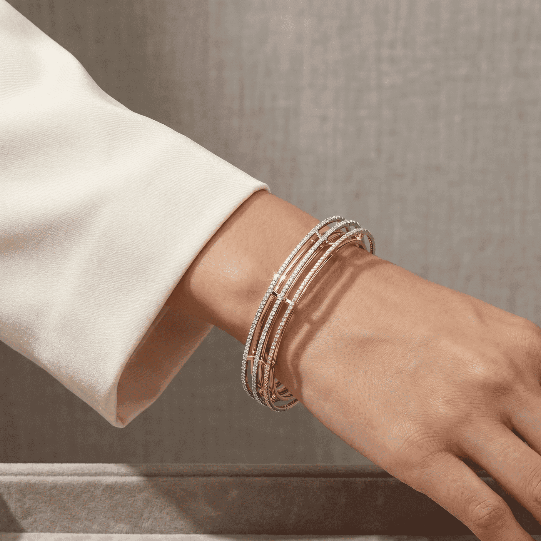Gold D Bangle