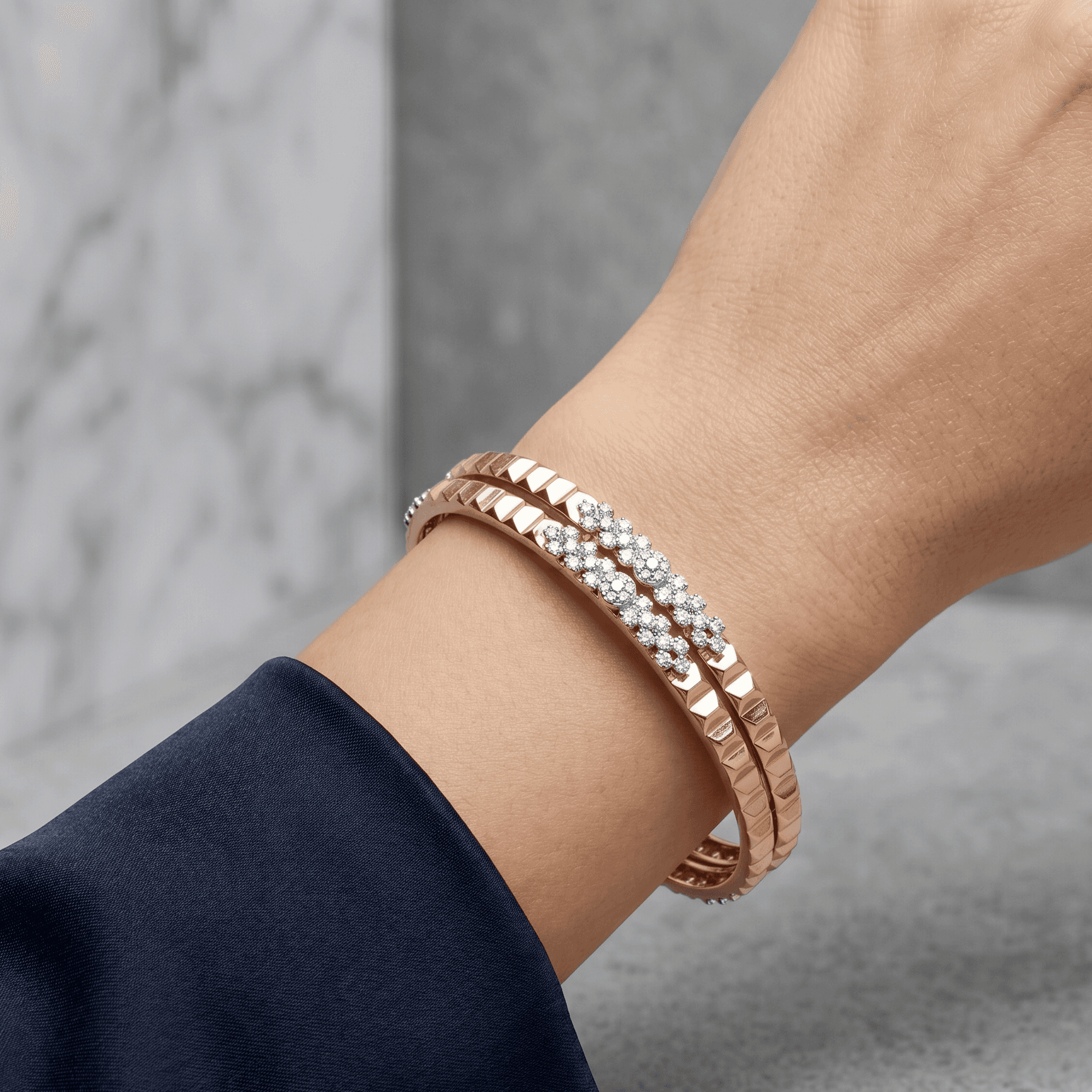 Gold D Bangle